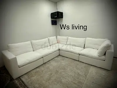 Ws living white modular sofa
