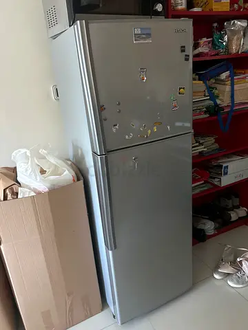 Samsung Silver Double-Door Refrigerator - Good Working Condition
