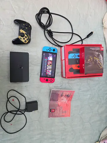 Nintendo Switch oled + Dell monitor (pro controller , 1 Game,  all Box included with cables)