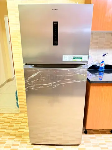 Candy Stainless Steel Top Freezer Refrigerator - 2-Door, Good Condition