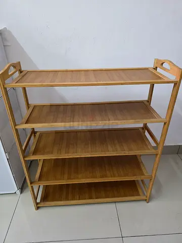 4-Tier Bamboo Shoe Rack and Storage Organizer