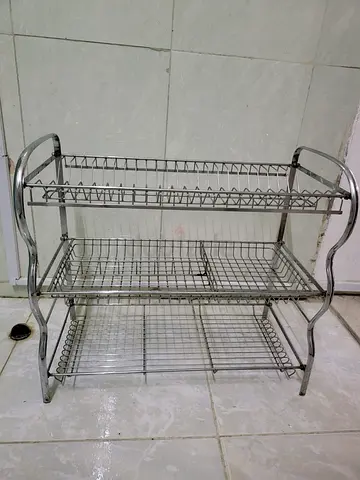 3-Tier Chrome Metal Storage Display Rack - Kitchen Shelf