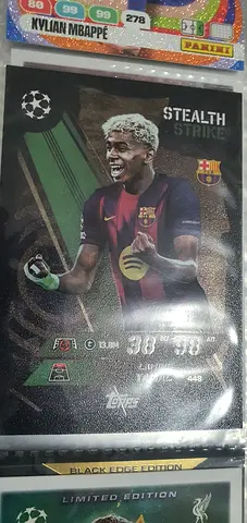 Kylian Mbappé Stealth UEFA Champions League Trading Card (Black Edge Limited)