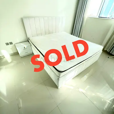 SOLD! SOLD! Queen Bed + Mattress + Side Table