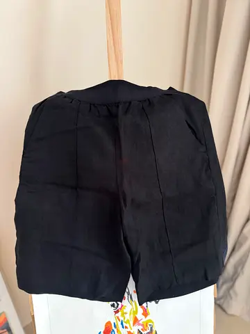 Black High-Waist Linen Blend Shorts Arket - Size S