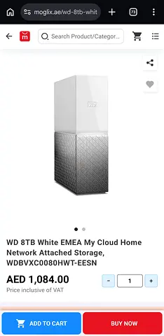 WD My Cloud Home 8TB External NAS - White (WDBVXC0080HWT-EESN)