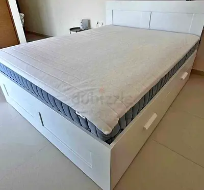 IKEA brimnes bed with mattress queen size bed