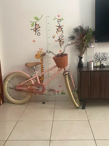 Light Pink Kids Bicycle with Basket — Good Condition
