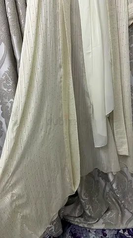 butter yellow rhinestone studded abaya with sheila size 54