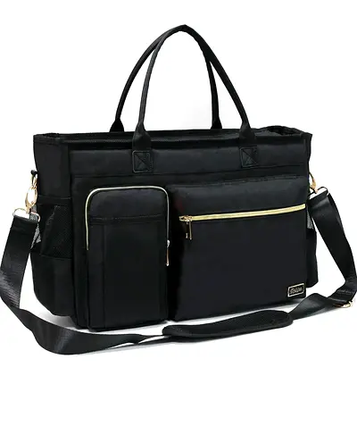 Tote Bag for Work with Padded 15.6” inch Laptop Sleeve, Medical Supplies Shoulder Bag for Home Heal