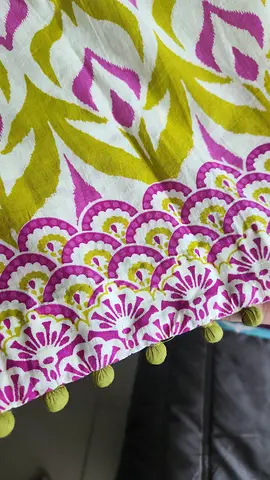 Pure cotton preloved Embroidery suit and chiffon dupatta