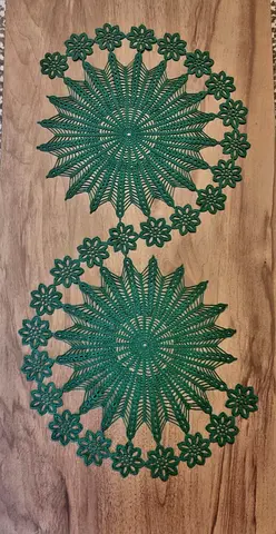 Handmade Green Crochet Doilies
