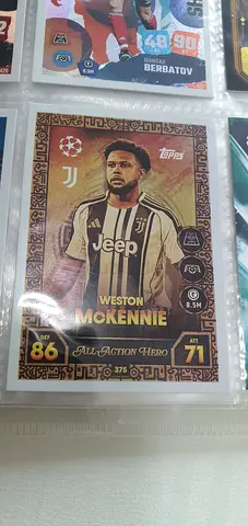 Weston McKennie Juventus UEFA Champions League collectible trading card