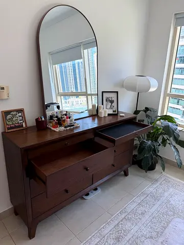 Drawer sideboard wood walnut