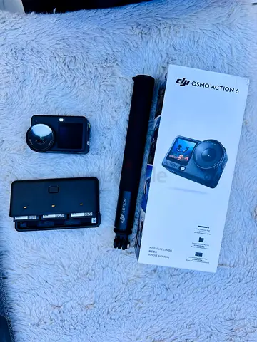 DJI Osmo Action 6 Adventure Combo, Action Camera With Extended Battery Life With 3 Batteries