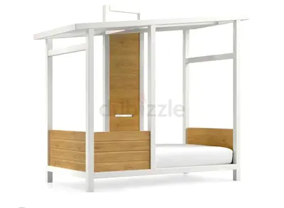 Modern Wooden Cabin Style Kids House Bed