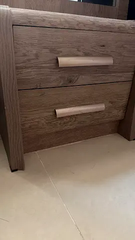 Wooden bedside 2 cabinet / nightstand - good condition