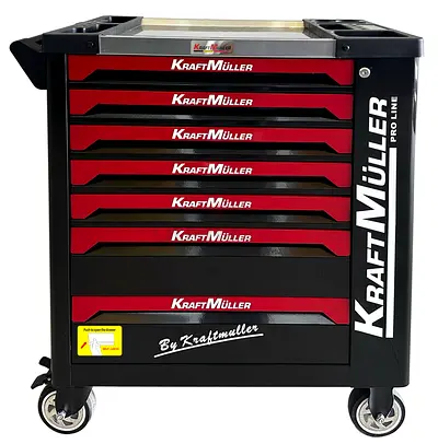 KraftMuller Pro Line 7-Drawer Rolling Tool Trolley