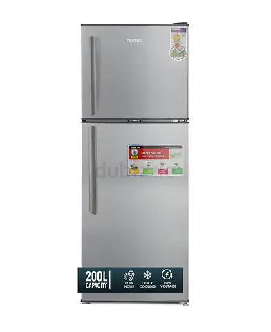 Geepas 200L Double Door Defrost Refrigerator