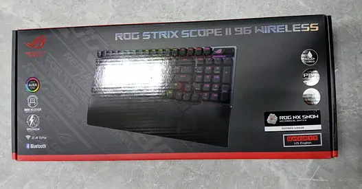 NEW ASUS ROG STRIX SCOPE II 96 WIRELESS GAMING KEYBOARD (NX SNOW) BLACK