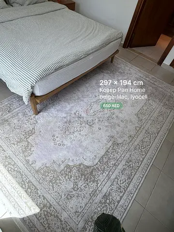 297 x 194 cm Pan Home beige carpet rug