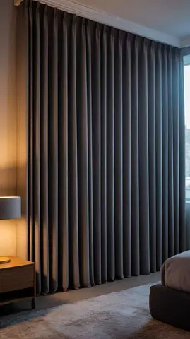 Dark grey blackout curtains - pair, Brand new