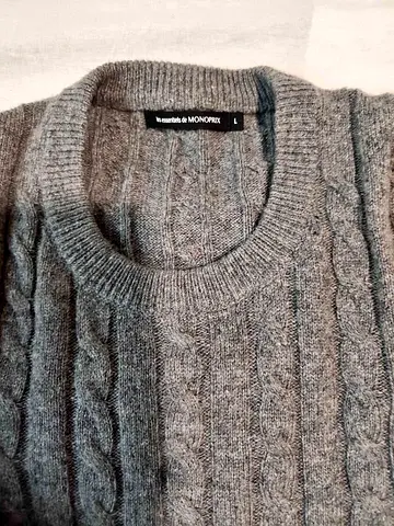 Men Monoprix jumper grey size L - 80% wool
