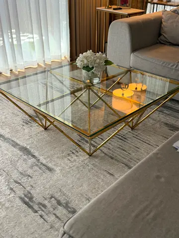 Coffee table glass  metal