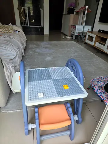 Kids activity table and chair set — sturdy play  learning desk.