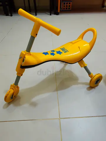 Yellow 3-Wheel Ride-On Toddler Scooter / Push Car