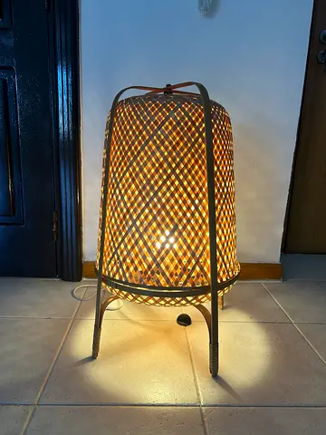 IKEA bamboo Knixhult floor lamp