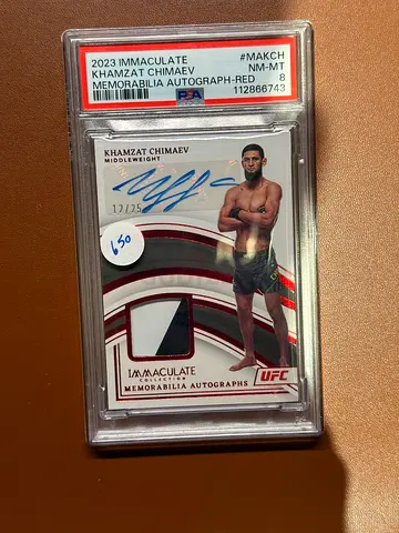 2023 Immaculate UFC Khamzat Chimaev Autograph  Memorabilia Card (1/25)