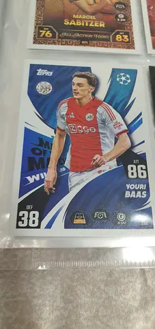 Topps Football Trading Card - V. Baas (Ajax) in Sleeve