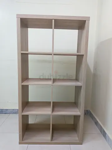 IKEA 8-Cube Wooden Shelving Unit - Light Oak Finish