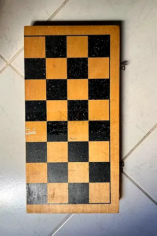 Wooden folding chess set