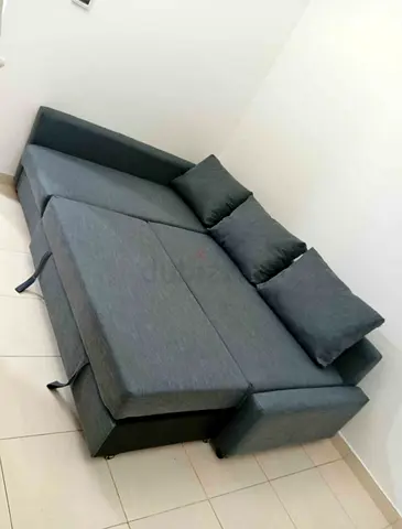 IKEA L shap Sofa store cum bed you can fix