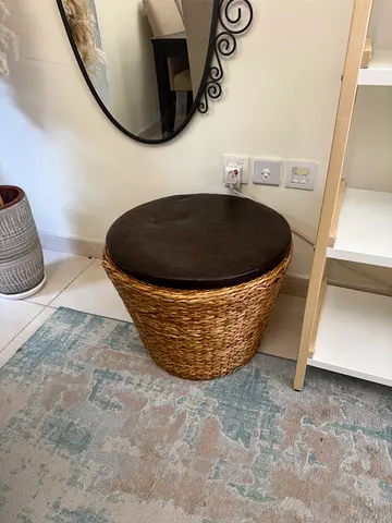 Bamboo ottoman/ pouff