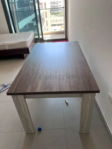 Wooden rectangular study/computer table - good condition