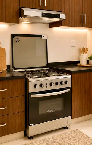 Stainless Steel Freestanding Gas Cooker with Oven - Good Condition