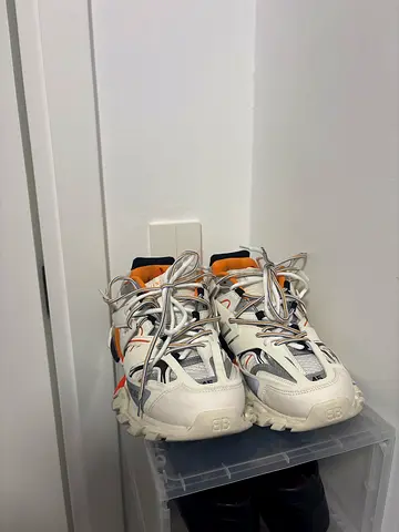Balenciaga track’s orange and white