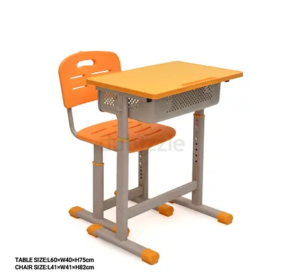Adjustable Kids Study Desk and Chair Set - Orange