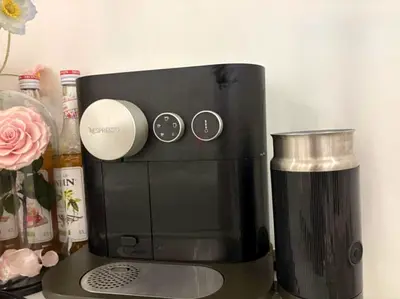 Nespresso coffee machine with capsules