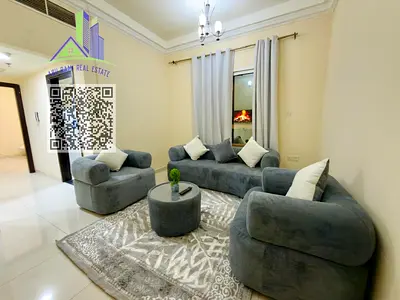Furnished one-bedroom apartment in Al Rawda 1 for monthly rent of 3500 dirhams, including all bills and internet.