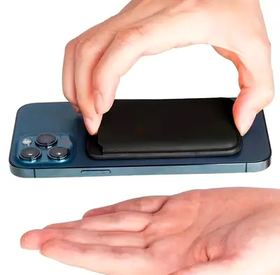 Magnetic Stick-On Power Bank / Portable Wireless Charger (Like MagSafe) - Slim