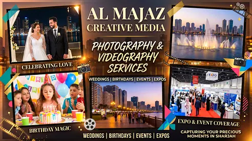 🌆 Professional Photography  Videography Services in Al Majaz, Sharjah Business, Event  Brand etc.