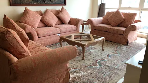 Pink Sofa Set - 3-2-2 seaters