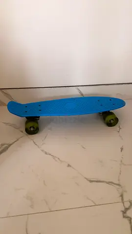 Kids Blue Plastic Skateboard - Good Condition