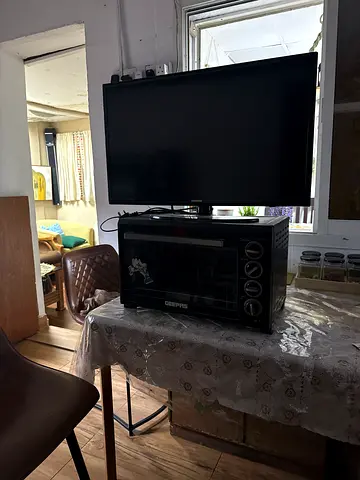 Tv and oven