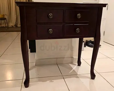 Dark Wood Side Table/Cadenza with  Drawers