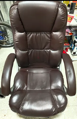 Comfortable Brown Faux Leather Office Chair